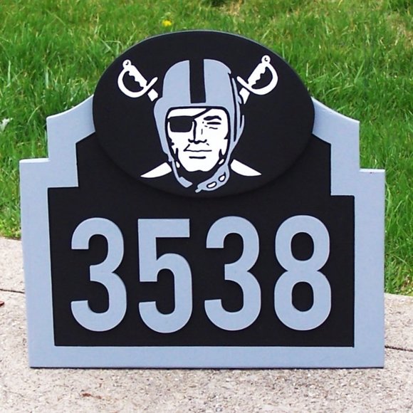 Las Vegas Raiders Address Sign for your home (with your address (NEW) - Picture 2 of 3